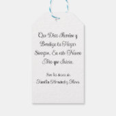 Feliz Año Nuevo Modern Calligraphy Script Foto Geschenkanhänger (Rückseite)