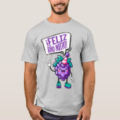 Feliz Año Nuevo Uvas Spanisches Glück Neues Jahr T-Shirt (Vorderseite)