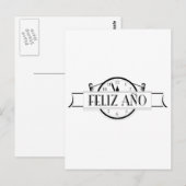 Feliz Ano Postkarte (Vorne/Hinten)
