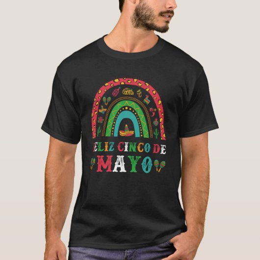 Feliz Cinco De Mayo Cute Rainbow Fiesta 5 de May T-Shirt (Vorderseite)