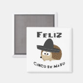 Feliz Cinco de Mayo - Igel Magnet (Vorderseite/Rückseite)