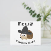Feliz Cinco De Mayo Igel Postkarte (Stehend Vorderseite)