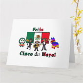 Feliz Cinco de Mayo! Illustration des Cartoon Karte (Gelbe Blume)