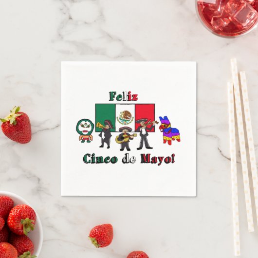 Feliz Cinco de Mayo! Illustration des Cartoon Serviette (Beispiel)