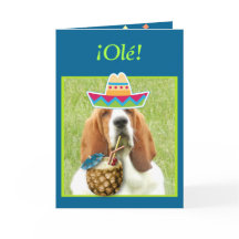 "¡ Feliz Cinco De Mayo!" Karte w/Basset u.