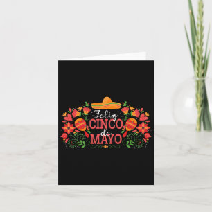 Feliz Cinco de Mayo mit Gitarre Cactus Sombrero Ma Karte