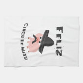 Feliz Cinco De Mayo - Schwein Geschirrtuch (Horizontal)
