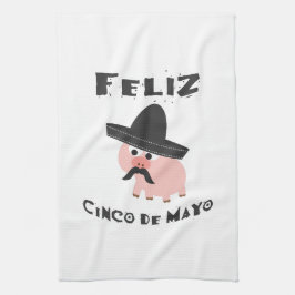 Feliz Cinco De Mayo - Schwein Geschirrtuch