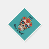 Feliz Cinco de Mayo! Zuckerschädel Serviette (Ecke)