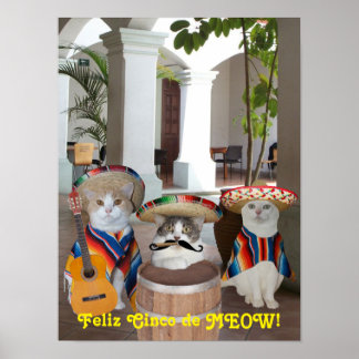Feliz Cinco de MEOW! Poster