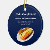 Feliz cumpleaños a el Comelón de Tamales Keramik Ornament (Links)