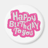 Feliz cumpleaños a ti rosa magnet (Vorne)