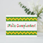 Feliz cumpleanos arriba einladung (Stehend Vorderseite)