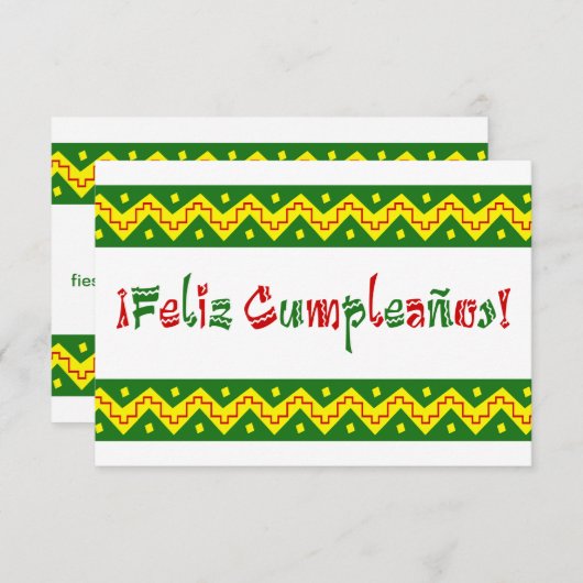 Feliz cumpleanos arriba einladung (Vorne/Hinten)