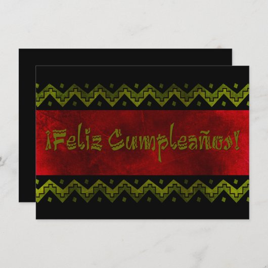 Feliz cumpleaños arriba einladung (Vorne/Hinten)