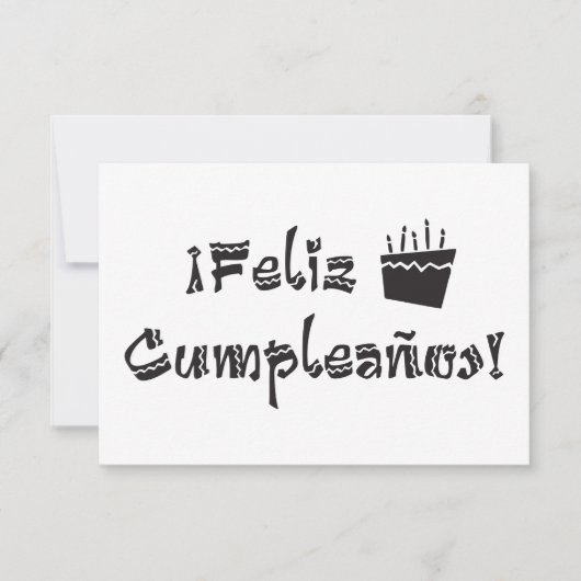 Feliz cumpleanos arriba Kuchen Einladung (Vorderseite)