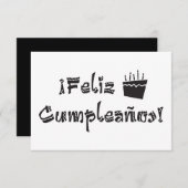 Feliz cumpleanos arriba Kuchen Einladung (Vorne/Hinten)