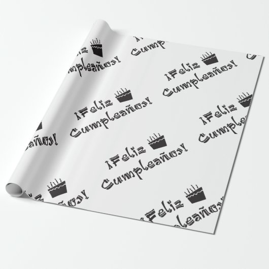feliz cumpleanos arriba Kuchen Geschenkpapier (Ungerollt)