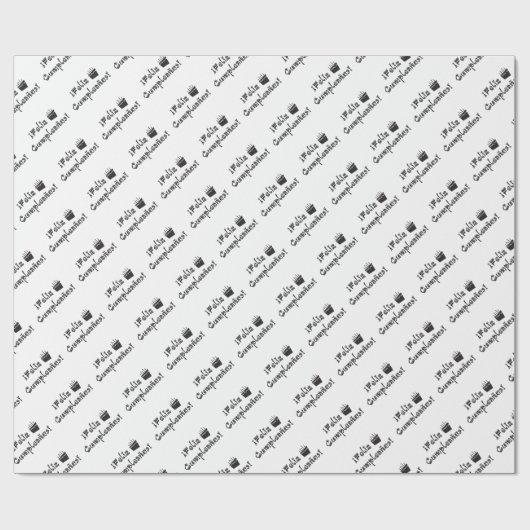 feliz cumpleanos arriba Kuchen Geschenkpapier (Flach)