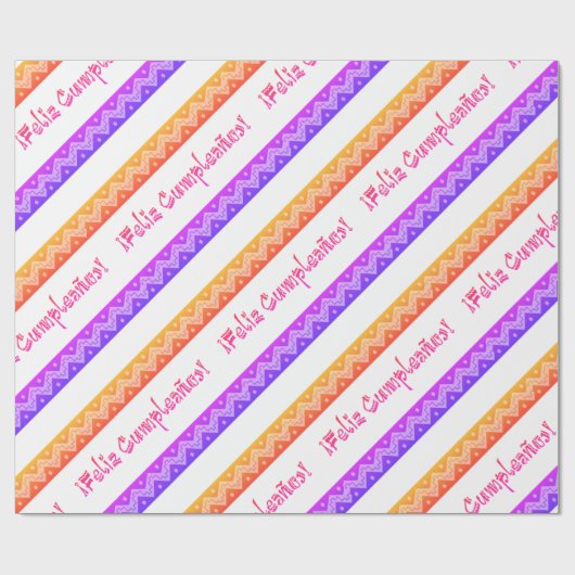 Feliz cumpleanos arriba Packpapier (Flach)