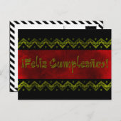 Feliz cumpleaños arriba postkarte (Vorne/Hinten)