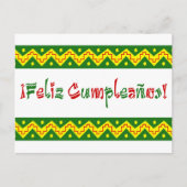 Feliz cumpleanos arriba postkarte (Vorderseite)