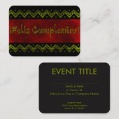 Feliz cumpleanos arriba visitenkarte (Vorne/Hinten)