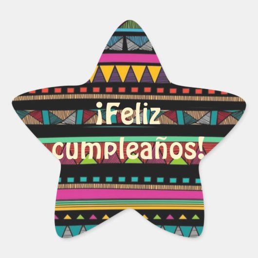 Feliz Cumpleanos Aufkleber (Vorderseite)
