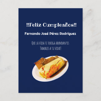 Feliz Cumpleaños bis el Comelón de Tamales Postkarte