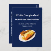 Feliz Cumpleaños bis el Comelón de Tamales Postkarte (Vorne/Hinten)
