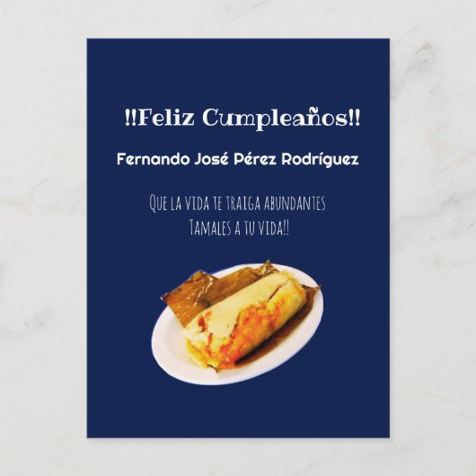 Feliz Cumpleaños bis el Comelón de Tamales Postkarte (Vorderseite)