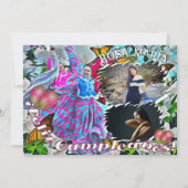 Feliz Cumpleanos Blume & Butterflies PV01 Karte (Vorderseite)