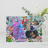 Feliz Cumpleanos Blume & Butterflies PV01 Karte (Stehend Vorderseite)