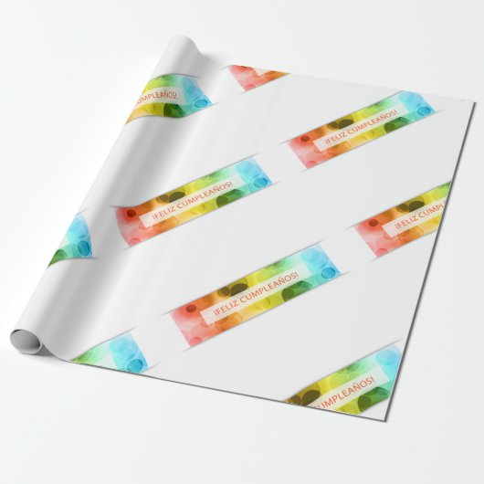 Feliz cumpleanos-Bokeh Geschenkpapier (Ungerollt)