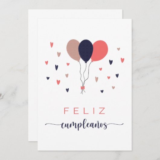 Feliz Cumpleaños Card (Vorne/Hinten)