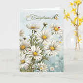 Feliz Cumpleanos Daisy Garden Geburtstag Karte (Gelbe Blume)