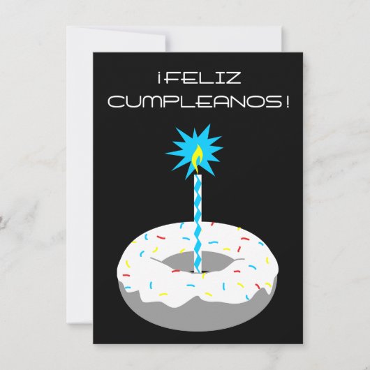 Feliz Cumpleanos Einladung (Vorderseite)