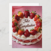 Feliz Cumpleaños Einladung (Vorne/Hinten)
