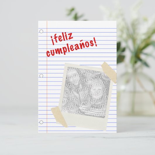 Feliz cumpleanos einladung (Stehend Vorderseite)