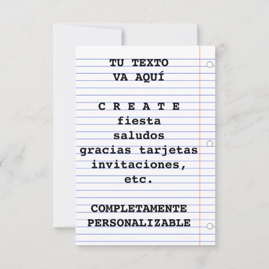 Feliz cumpleanos einladung (Rückseite)