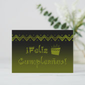 Feliz cumpleanos einladung (Stehend Vorderseite)