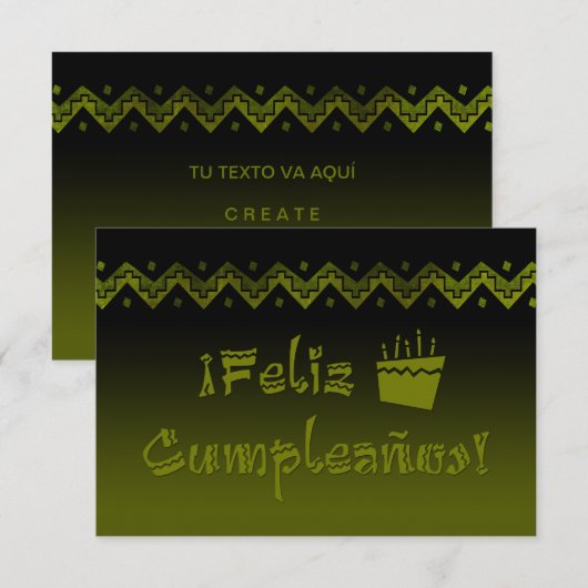 Feliz cumpleanos einladung (Vorne/Hinten)