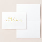 Feliz Cumpleaños Elegant Spanish Happy Birthday Folienkarte (Anzeige)