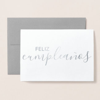Feliz Cumpleaños Elegantes Spanisches Glück Geburt Folienkarte