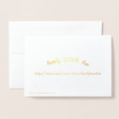 Feliz Cumpleaños Elegantes Spanisches Glück Geburt Folienkarte (Rückseite mit Umschlag)