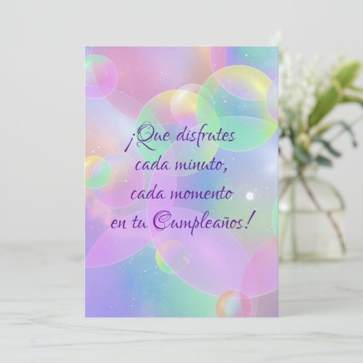 ¡Feliz Cumpleaños! Feiertagskarte (Stehend Vorderseite)