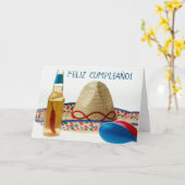 **FELIZ CUMPLEANOS**-FREUNDLICHER GEBURTSTAG SPANI KARTE (Gelbe Blume)