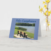 **FELIZ CUMPLEANOS**-FREUNDLICHER GEBURTSTAG SPANI KARTE (Gelbe Blume)