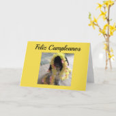 **FELIZ CUMPLEANOS**-FREUNDLICHER GEBURTSTAG SPANI KARTE (Gelbe Blume)
