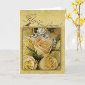 Feliz Cumpleanos Geburtstags-Karte Karte (Gelbe Blume)